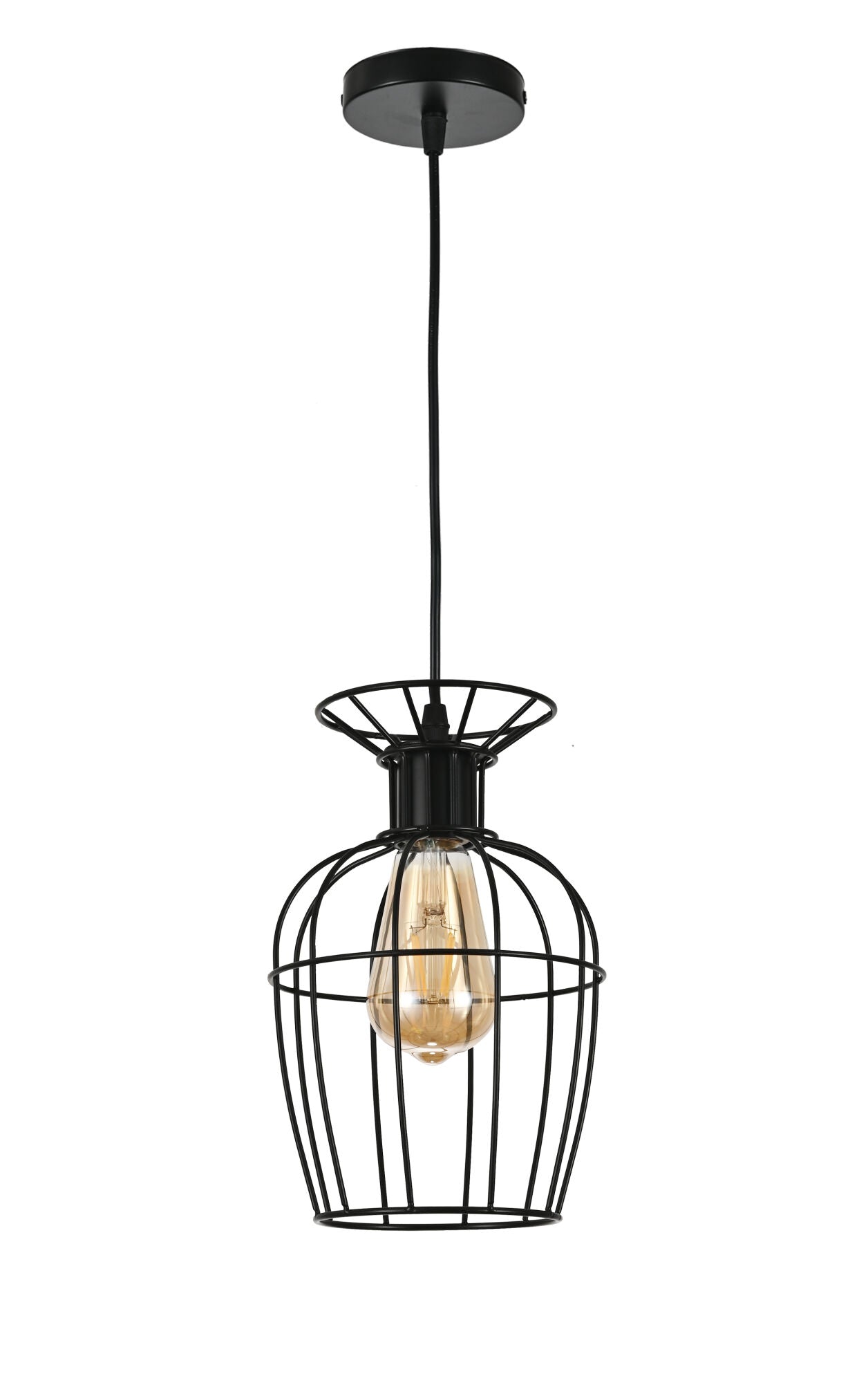 Pendul LED cu Telecomandă Liliana, 60W, Negru - AdeHouse — Finisaje și Iluminat Premium.