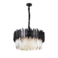 Candelabru Cristal Ines, 60W, Ø50 cm, Negru - AdeHouse — Finisaje și Iluminat Premium.