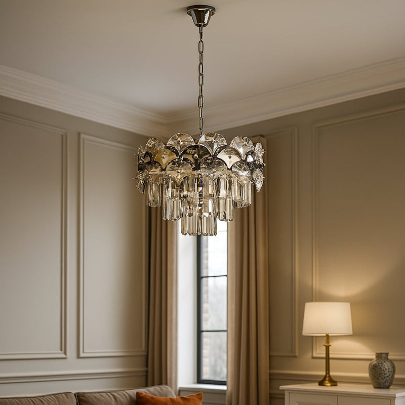 Candelabru Cristal Winona, Ø40 cm, cu Telecomandă, Dimabil