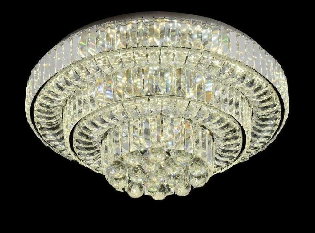 Lustră LED cu Telecomandă Rosabella 100W, Lumină Caldă/Neutră/Rece, Alb