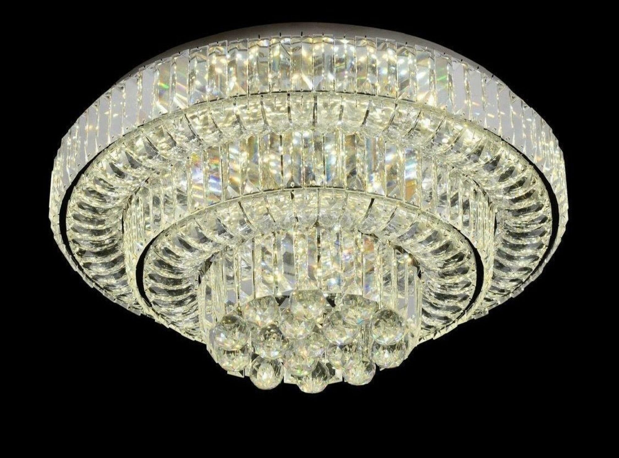 Lustră LED cu Telecomandă Rosabella 100W, Lumină Caldă/Neutră/Rece, Alb