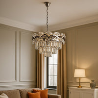 Candelabru Cristal Ondina, Ø50 cm, cu Telecomandă, Dimabil - AdeHouse — Finisaje și Iluminat Premium.