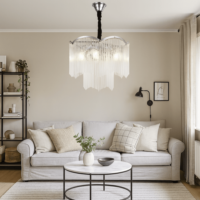 Candelabru Onorina, Ø40 cm, 60W, Crom