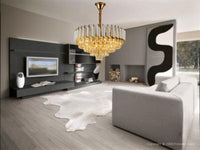 Candelabru Cristal Bellara 400W, Auriu/Alb - AdeHouse — Finisaje și Iluminat Premium.