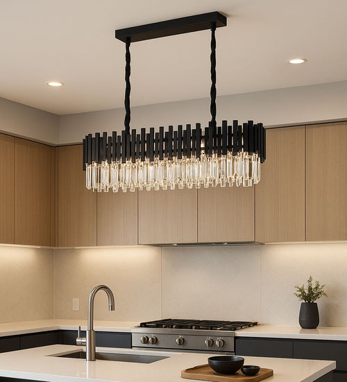 Candelabru Cristal Doriane, Negru
