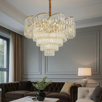 Candelabru Cristal Serafima, 60W, Auriu - AdeHouse — Finisaje și Iluminat Premium.