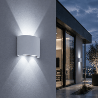 Aplică LED Exterior, Natalia 3, 4W, IP65, Lumină Caldă, Alb - AdeHouse — Iluminat Modern la Preț Bun