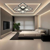 Lustră LED cu Telecomandă Ludmila 52W, Ø56 cm, Lumină Caldă/Neutră/Rece, Negru - AdeHouse — Finisaje și Iluminat Premium.