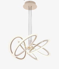 Pendul LED cu Telecomandă Almerinda, 160W, Ø100 cm, Lumină Caldă/Neutră/Rece, Auriu - AdeHouse — Finisaje și Iluminat Premium.