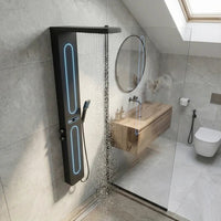 Panou de Duș Nexora Flow cu Ecran Digital, LED și Hidromasaj - AdeHouse — Iluminat Modern la Preț Bun
