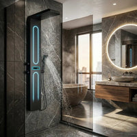 Panou de Duș Nexora Flow cu Ecran Digital, LED și Hidromasaj - AdeHouse — Iluminat Modern la Preț Bun