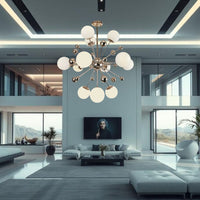 Pendul LED Firmina, 60W, Auriu - AdeHouse — Finisaje și Iluminat Premium.