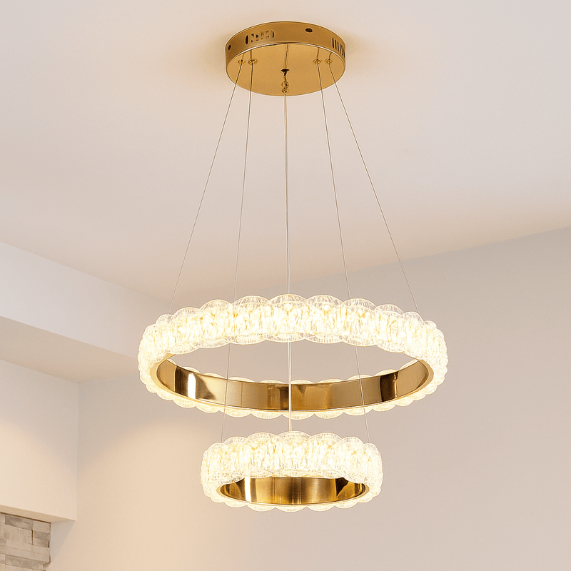 Pendul LED cu Telecomandă Hildegund 168W, Ø48 cm, Lumină Caldă/Neutră/Rece
