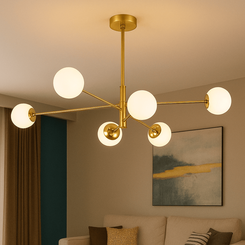 Pendul LED cu Telecomandă Zaira, 106×86 cm, Auriu
