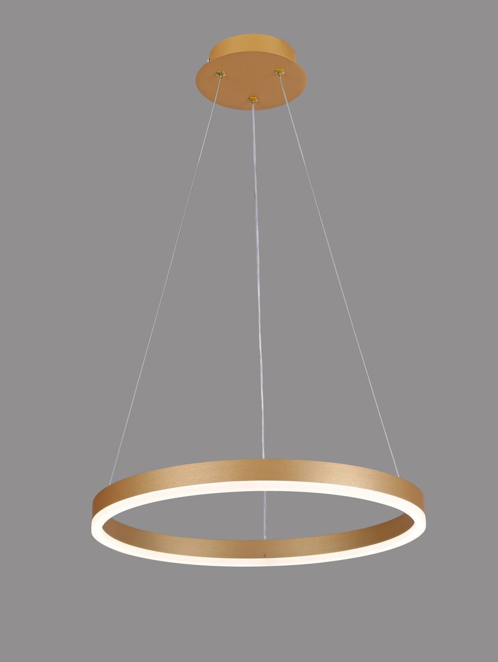 Pendul LED cu Telecomandă Lucilla, 61W, cu Inele, Lumină Caldă/Neutră/Rece, Auriu - AdeHouse — Finisaje și Iluminat Premium.