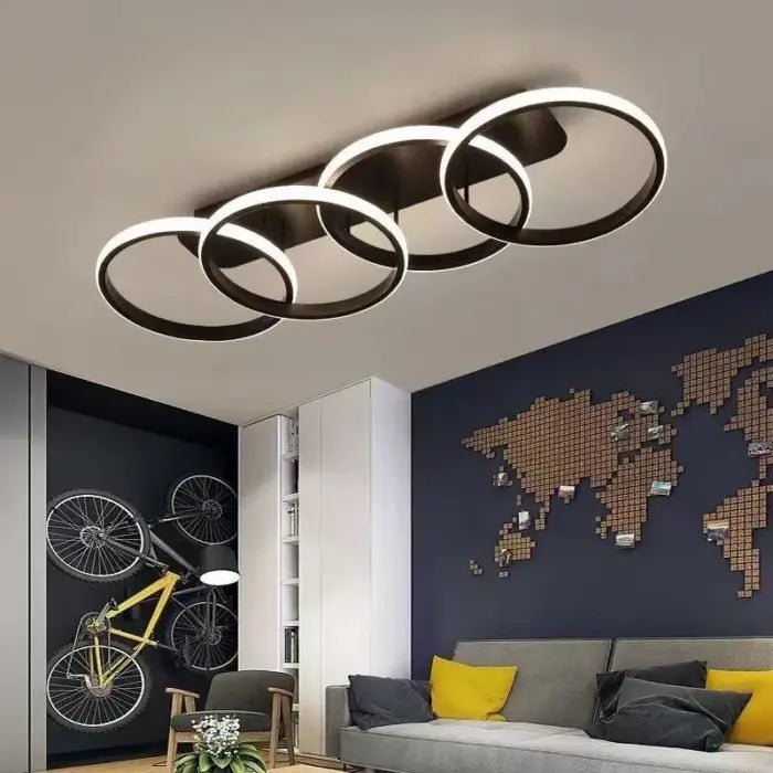 Lustra LED BELLAGIO Dimabila ,cu telecomanda , 104 W , Negru