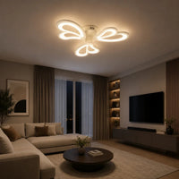 Lustră LED cu Telecomandă Ottavia, 48W, Ø40 cm, Alb - AdeHouse — Finisaje și Iluminat Premium.
