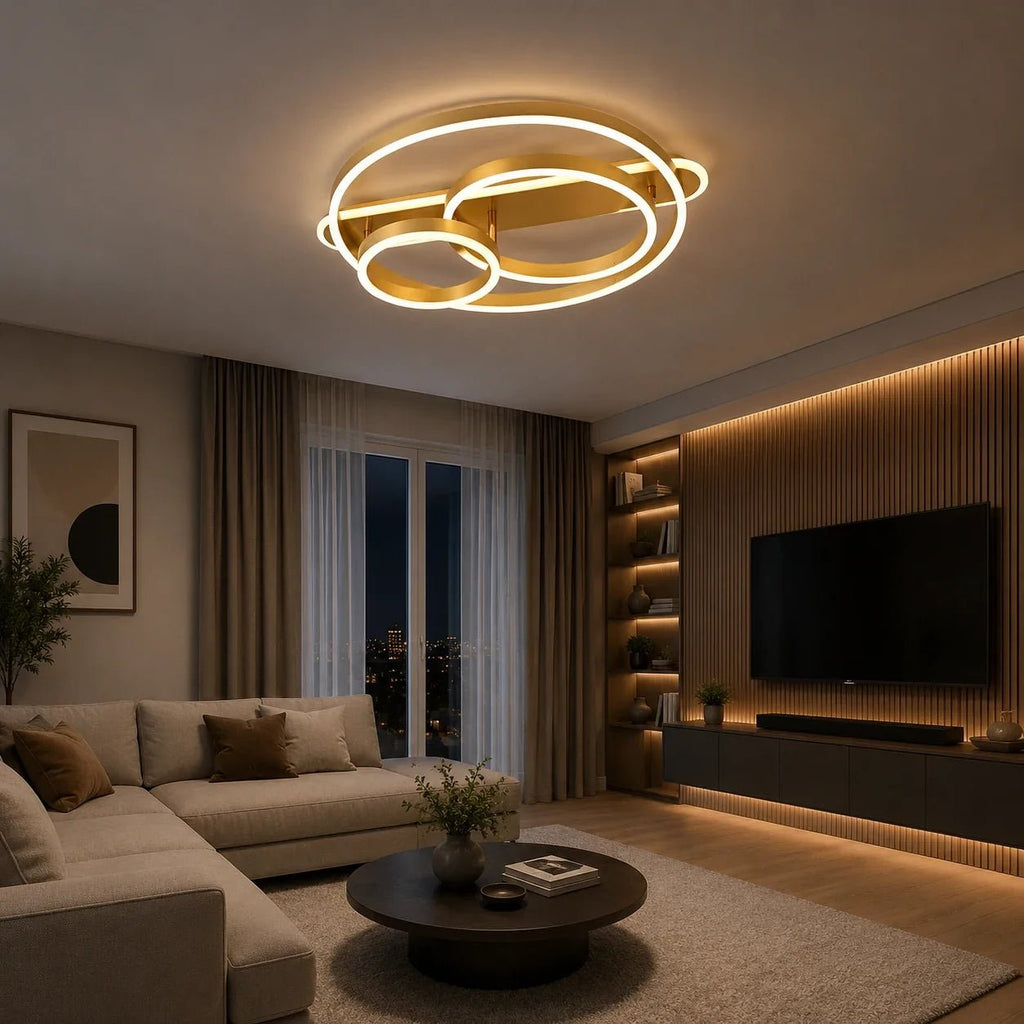Lustră LED cu Telecomandă Elvira, 112W, Lumină Caldă/Neutră/Rece - AdeHouse — Finisaje și Iluminat Premium.