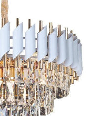 Candelabru Cristal Bellara 400W, Auriu/Alb - AdeHouse — Finisaje și Iluminat Premium.