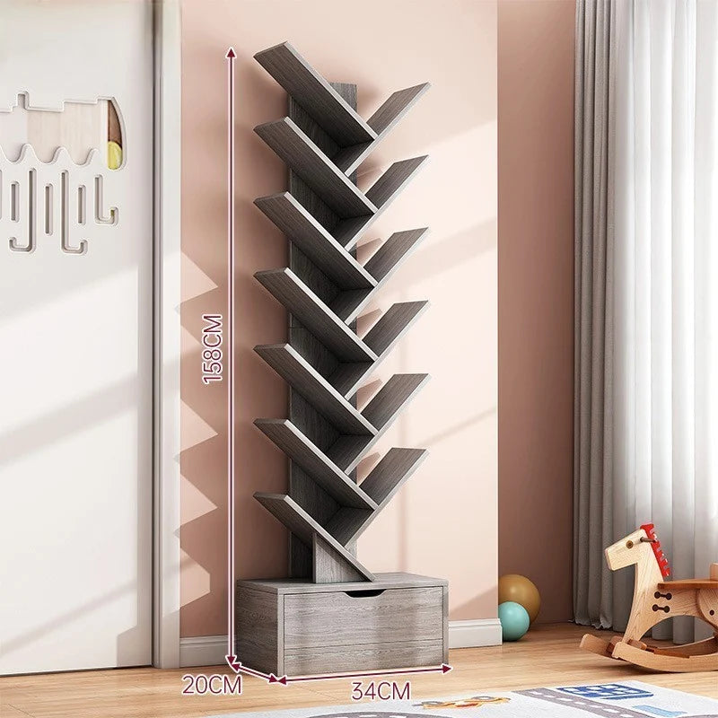 Raft depozitare carti in forma de copac 158 cm