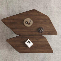 Set 2 mese cafea Gemini, design scandinav, model diamant, blat MDF 20mm