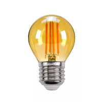Bec LED Filament G45, 4W, E27, 2700K, Lumină Caldă, Sticlă Auriu - AdeHouse — Iluminat Modern la Preț Bun
