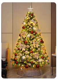 Brad artificial de Craciun decorat, luxos, cu 450 de ramuri dese, 150cm-180cm