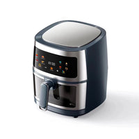Friteuza cu aer cald, Air Fryer 10L, 2400 W, afisaj digital LCD color, Touch control, otel inoxidabil