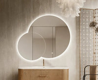 Oglinda LED cu 2 Cercuri Suprapuse Eclipse Duo 120x80x60, Touch și 3 Culori - AdeHouse — Iluminat Modern la Preț Bun