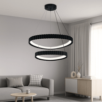 Pendul LED cu Telecomandă Fioralie 132W, Ø63 cm, Lumină Caldă/Neutră/Rece, Negru - AdeHouse — Finisaje și Iluminat Premium.