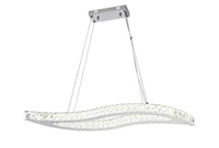 Pendul LED cu Telecomandă Nicanora, 120W, cu Cristale, Lumină Caldă/Neutră/Rece - AdeHouse — Finisaje și Iluminat Premium.