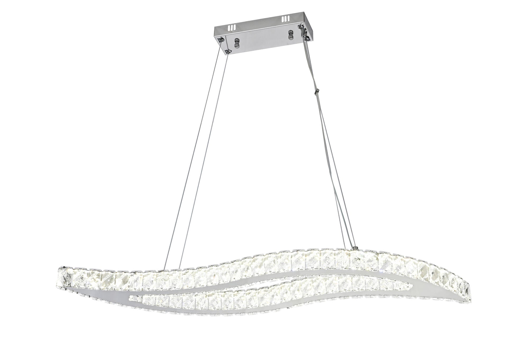 Pendul LED cu Telecomandă Nicanora, 120W, cu Cristale, Lumină Caldă/Neutră/Rece - AdeHouse — Finisaje și Iluminat Premium.