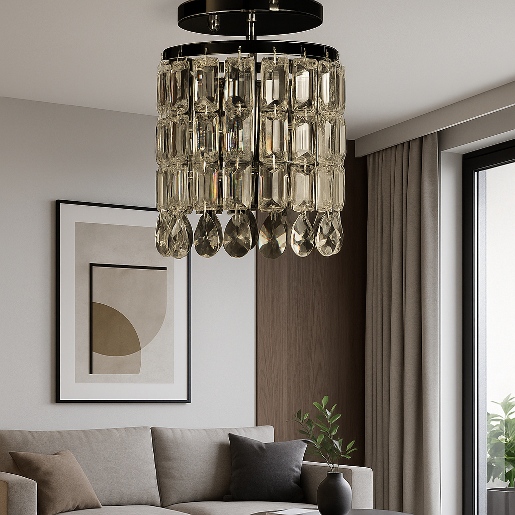 Pendul LED Nerissa II, cu Cristale