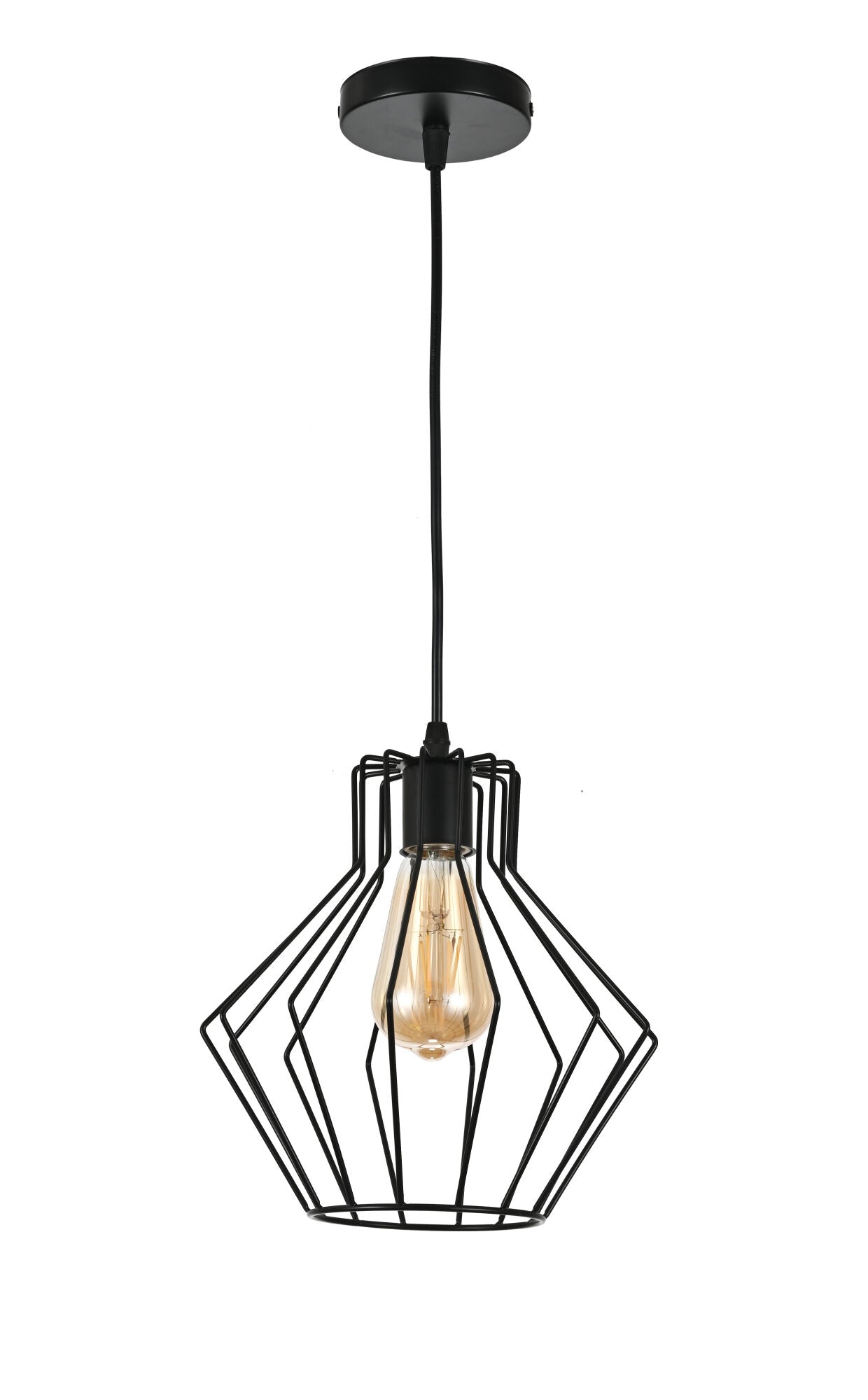 Pendul LED cu Telecomandă Floriana, 60W, Negru - AdeHouse — Finisaje și Iluminat Premium.
