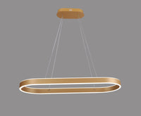 Pendul LED cu Telecomandă Gwendolyn 140W, Lumină Caldă/Neutră/Rece, Auriu/Alb - AdeHouse — Finisaje și Iluminat Premium.