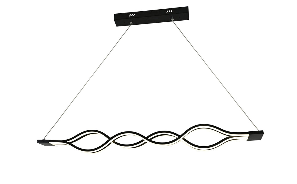 Pendul LED cu Telecomandă Celestia II, Lumină Caldă/Neutră/Rece, Dimabil, Negru