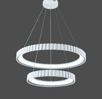 Pendul LED cu Telecomandă Lucienne II 122W, Dimabil, Alb - AdeHouse — Finisaje și Iluminat Premium.