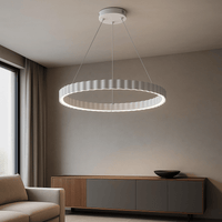 Pendul LED cu Telecomandă Silveria, 62W, Lumină Caldă/Neutră/Rece, Alb - AdeHouse — Finisaje și Iluminat Premium.