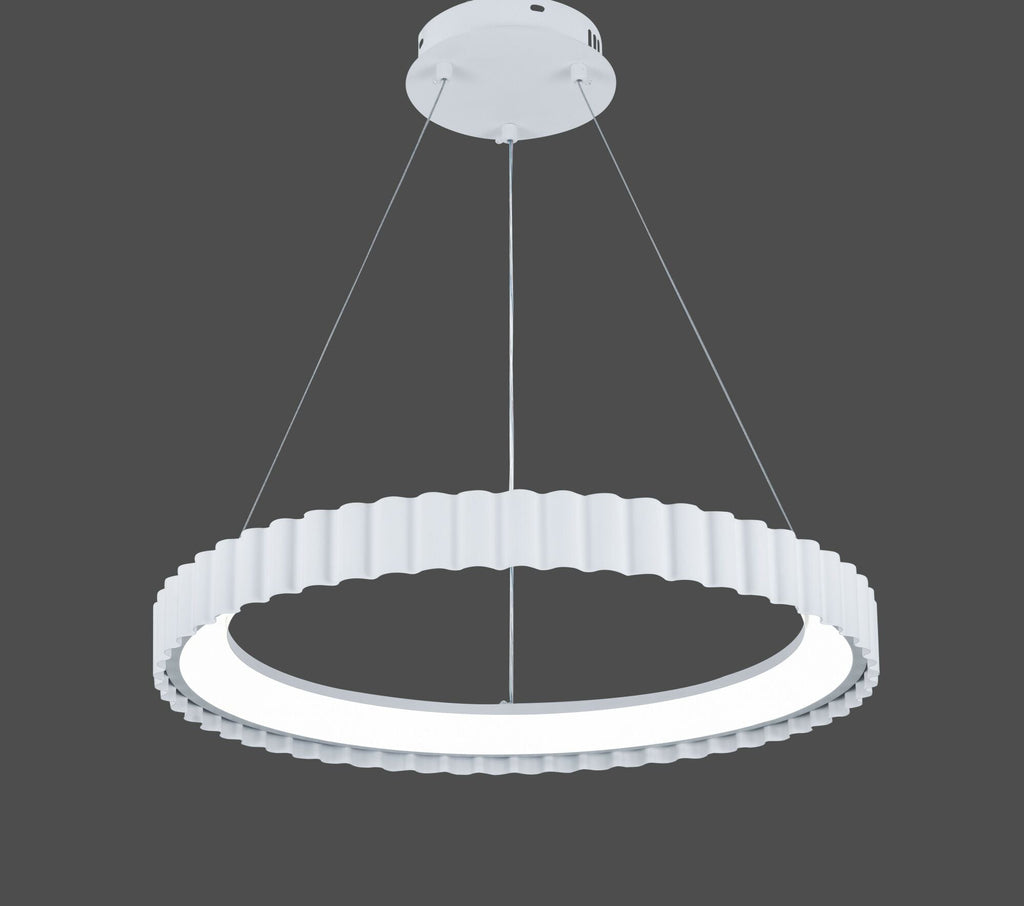 Pendul LED cu Telecomandă Silveria, 62W, Lumină Caldă/Neutră/Rece, Alb - AdeHouse — Finisaje și Iluminat Premium.