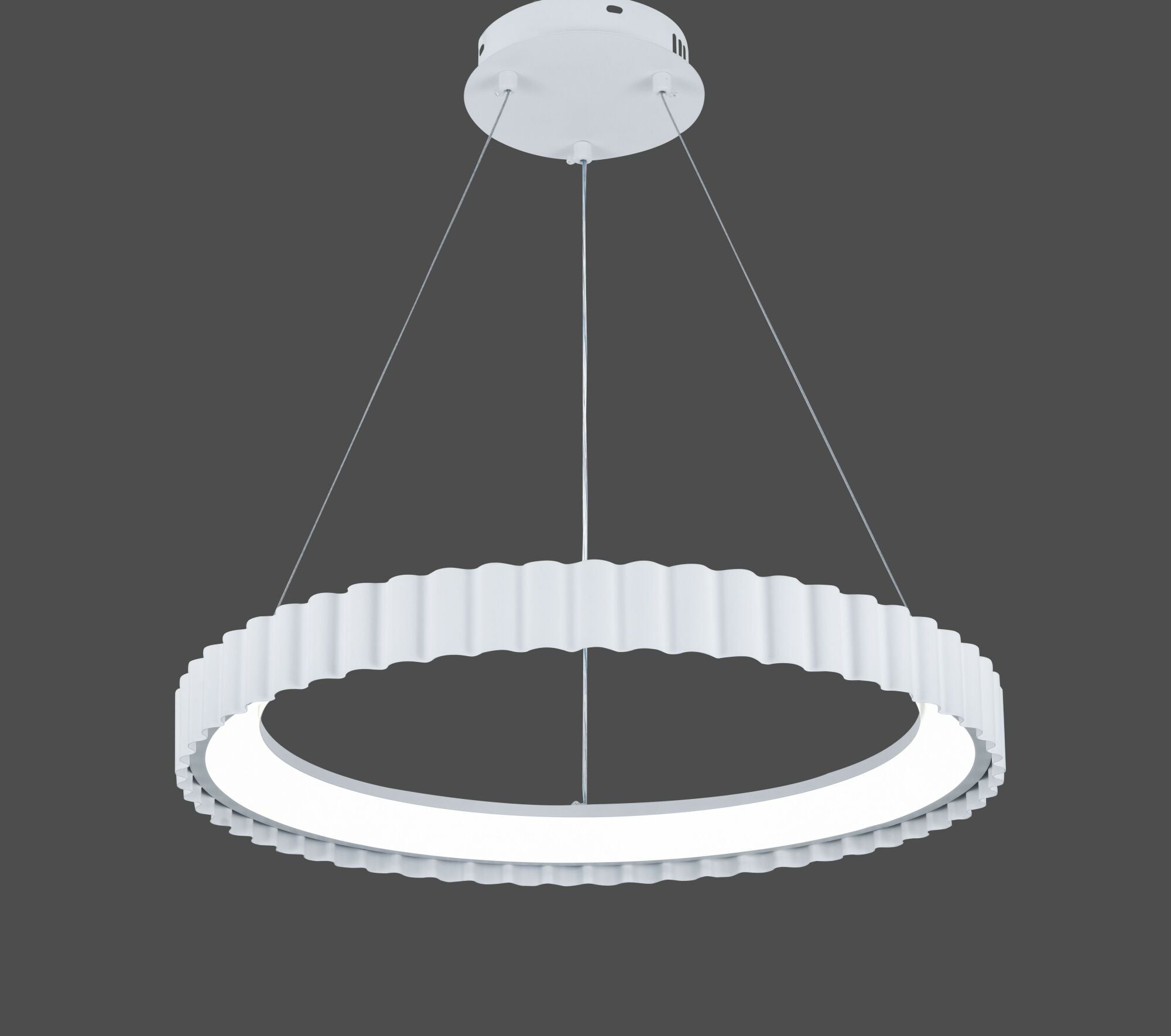 Pendul LED cu Telecomandă Silveria, 62W, Lumină Caldă/Neutră/Rece, Alb - AdeHouse — Finisaje și Iluminat Premium.