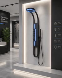 Panou de Duș Elevia Black – cu Ploaie Reglabila, LED și Hidromasaj - AdeHouse — Iluminat Modern la Preț Bun