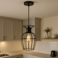 Pendul LED cu Telecomandă Liliana, 60W, Negru - AdeHouse — Finisaje și Iluminat Premium.