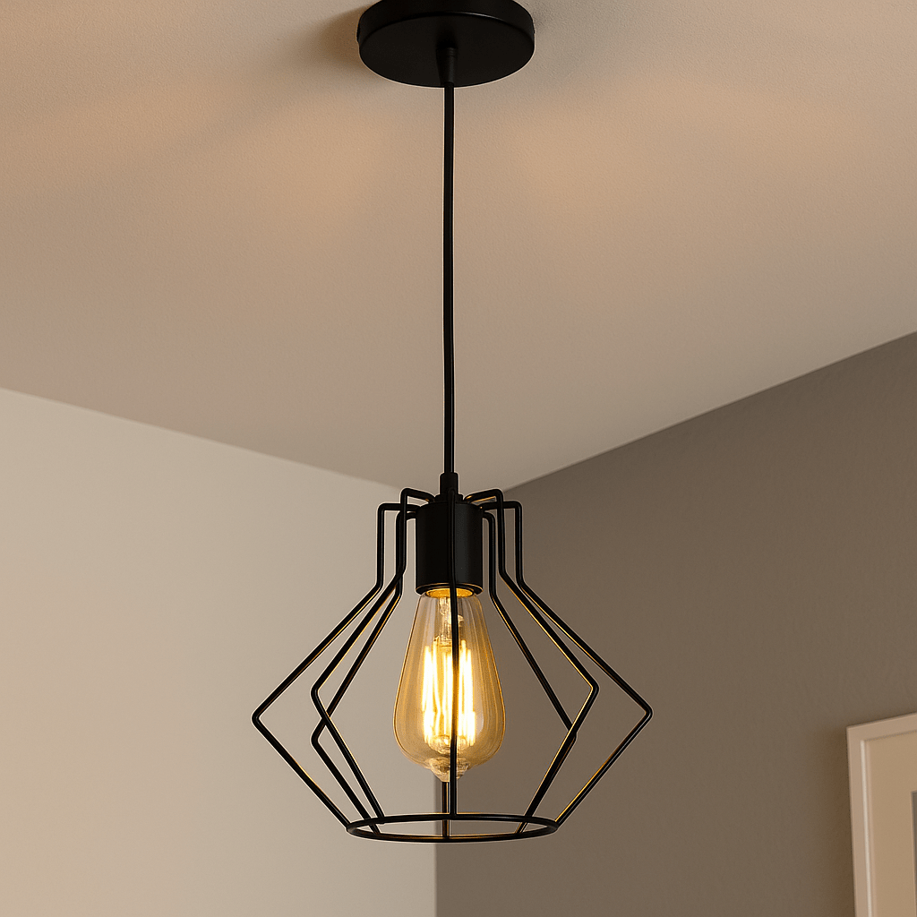 Pendul LED cu Telecomandă Floriana, 60W, Negru - AdeHouse — Finisaje și Iluminat Premium.
