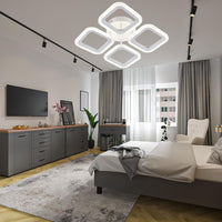Lustră LED cu Telecomandă Marcellina, 56W, Lumină Caldă/Neutră/Rece, Alb - AdeHouse — Finisaje și Iluminat Premium.