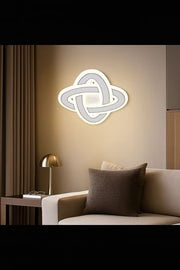 PLAFONIERA LED MODERNA ROTUNDA – ALB & CROM, 40W, 3000K–6500K