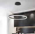 Pendul LED cu Telecomandă Mercede, 55W, Lumină Caldă/Neutră/Rece, Negru - AdeHouse — Finisaje și Iluminat Premium.