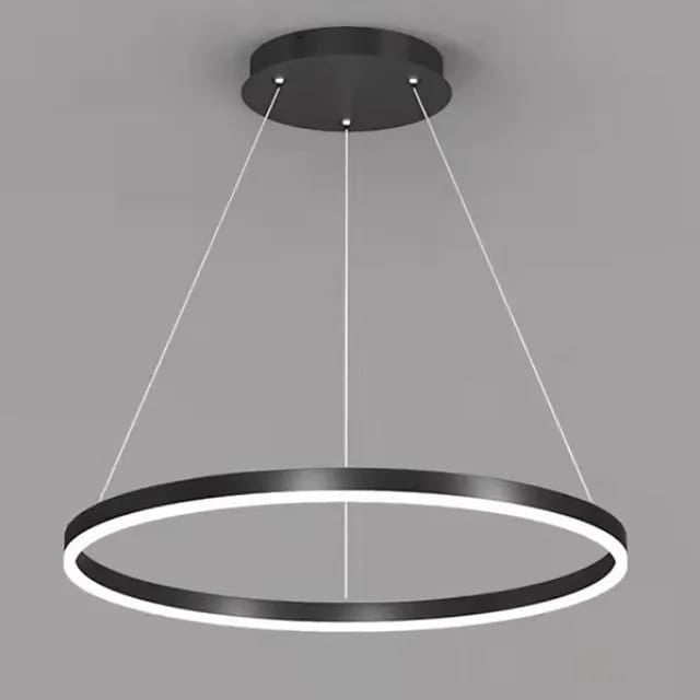 Pendul LED cu Telecomandă Mercede, 55W, Lumină Caldă/Neutră/Rece, Negru - AdeHouse — Finisaje și Iluminat Premium.