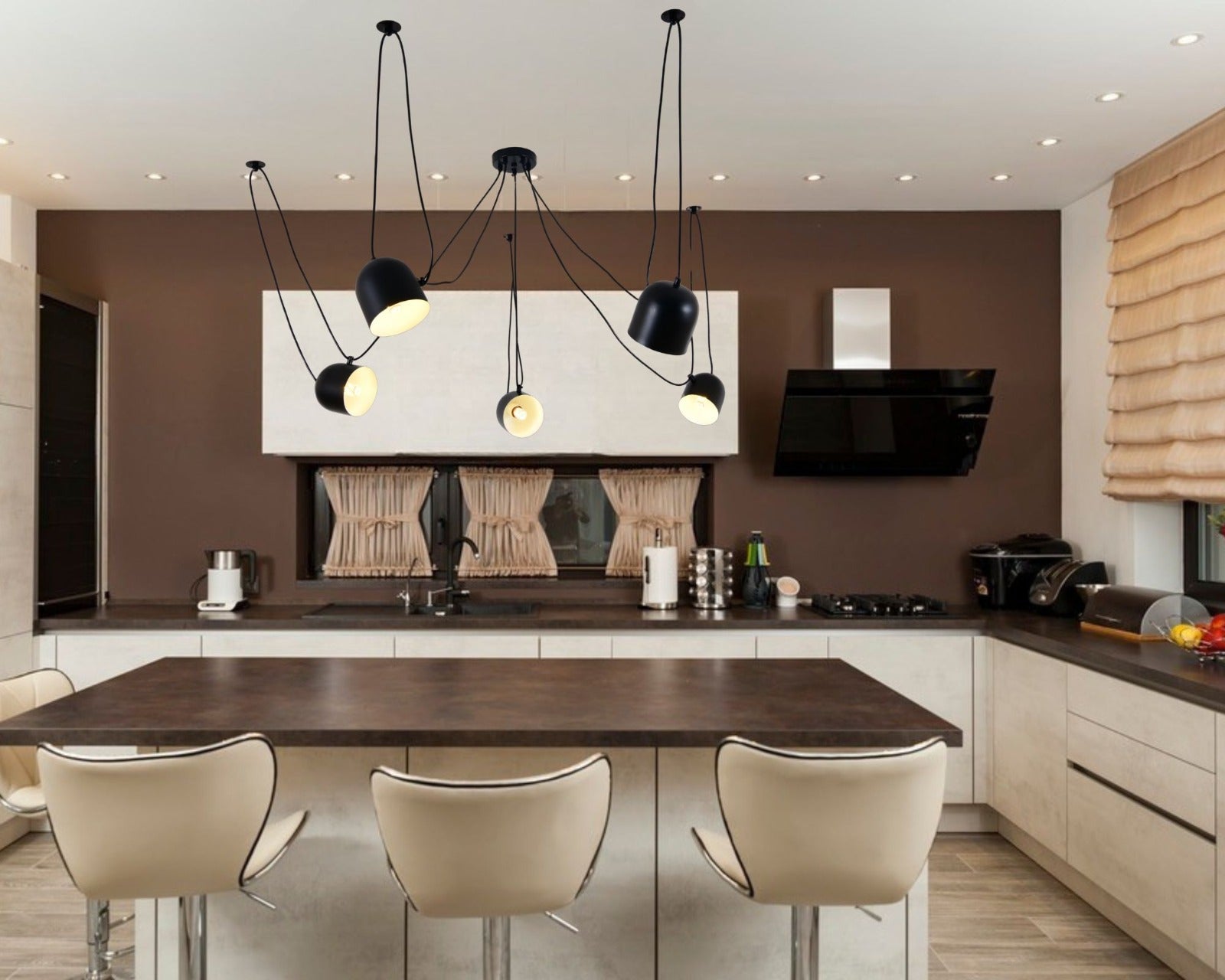 Pendul LED Seraphine 60W, Negru
