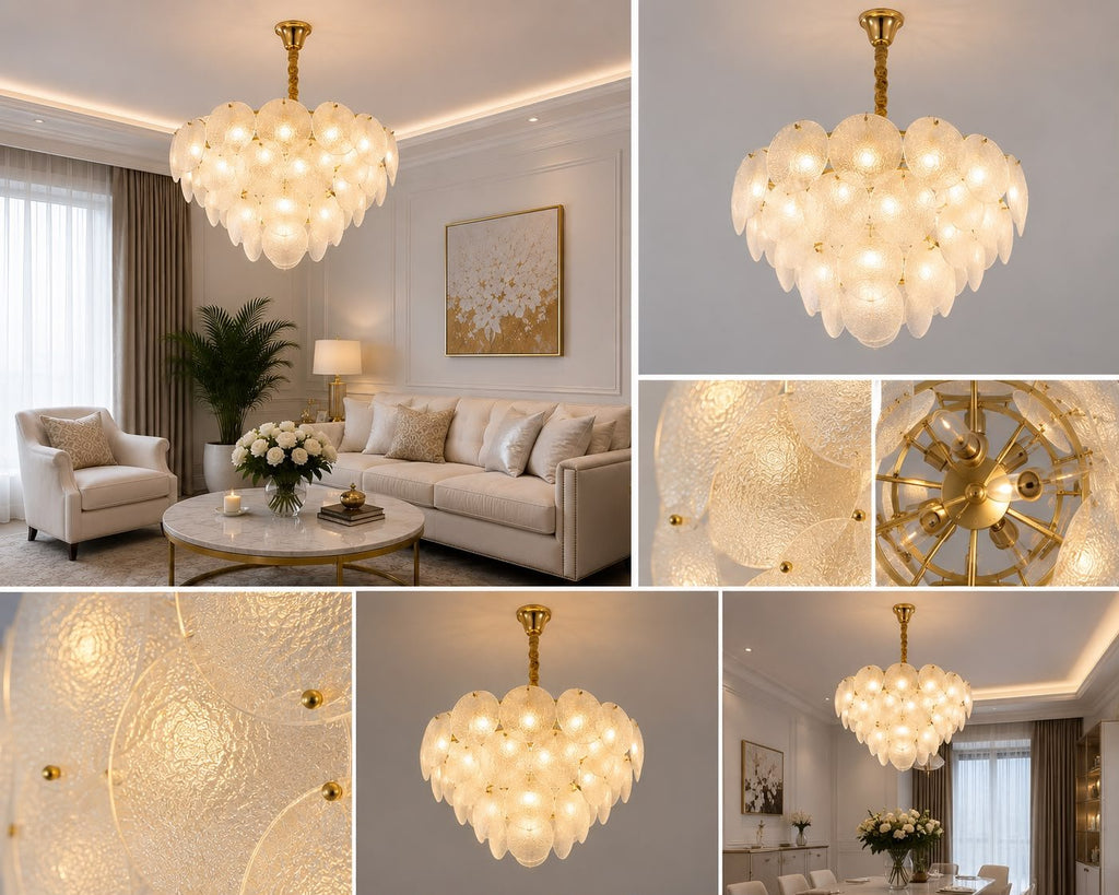 Candelabru Petronilla, 60W, Ø36 cm, Auriu - AdeHouse — Finisaje și Iluminat Premium.