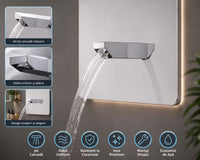 Panou de Dus Premium AquaDream Chrome - Cascada, Ploaie, Oglinda